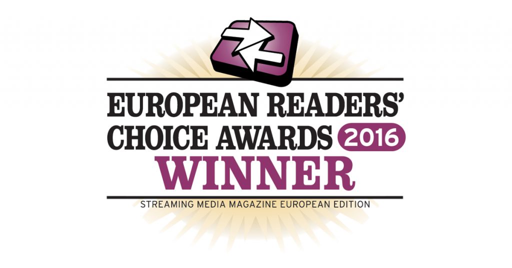 Streaming Media Europe Readers Choice Award Winner 2016